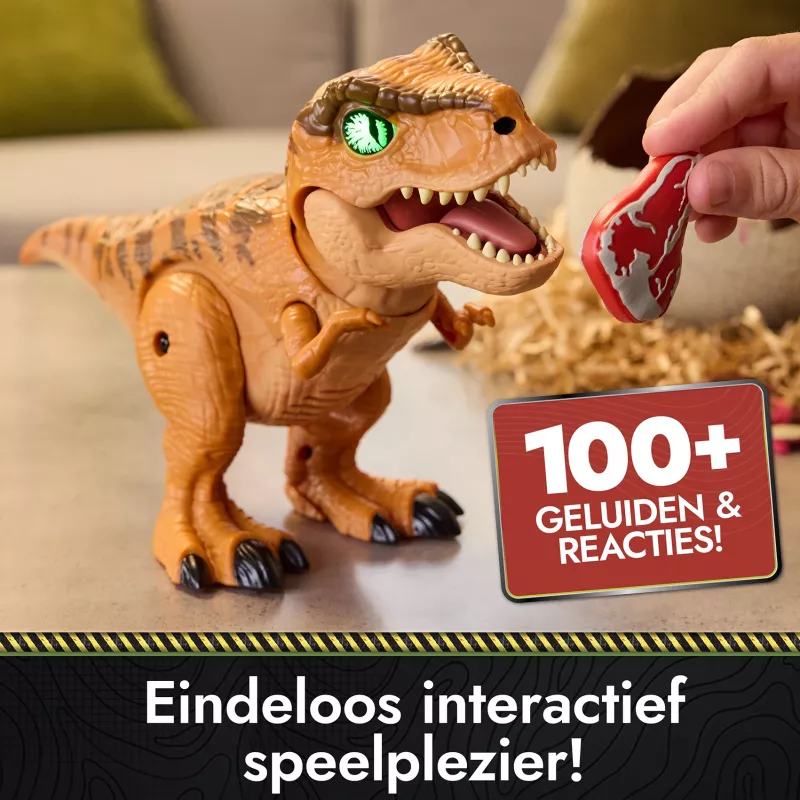Jurassic World Primal Hatch interaktīvā rotaļlieta dinozaurs un ola, izšķiļ un apmāci savu mazo dino ar vairāk nekā 100 skaņām un reakcijām, bērnu rotaļlietas zēniem un meitenēm no 5 gadu vecuma