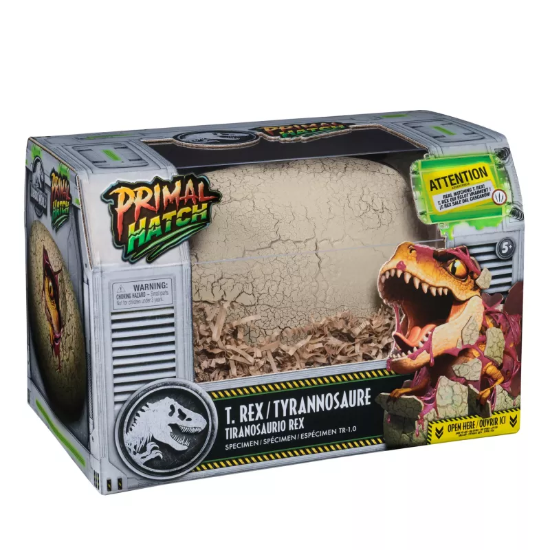 Jurassic World Primal Hatch interaktīvā rotaļlieta dinozaurs un ola, izšķiļ un apmāci savu mazo dino ar vairāk nekā 100 skaņām un reakcijām, bērnu rotaļlietas zēniem un meitenēm no 5 gadu vecuma