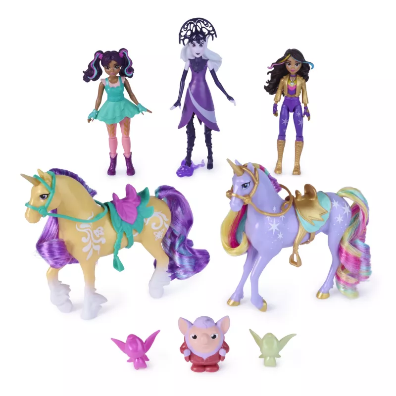 Unicorn Academy, Magic Unleashed piedzīvojumu komplekts, Lieldienu dāvanu ideja, ietver Sophia, Ava, Ravenzella lelles, Wildstar, Leaf vienradžus un vairāk