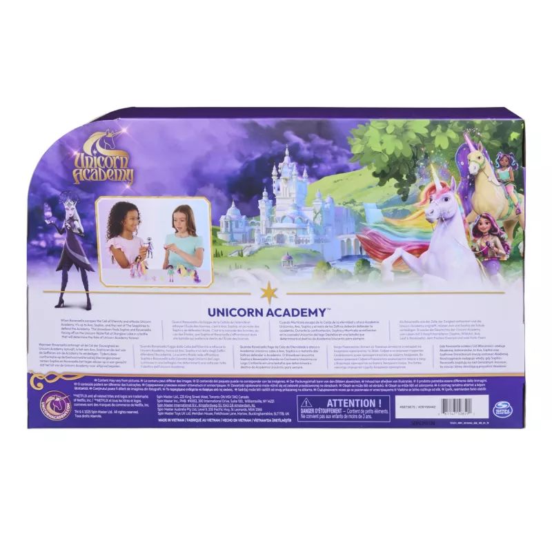 Unicorn Academy, Magic Unleashed piedzīvojumu komplekts, Lieldienu dāvanu ideja, ietver Sophia, Ava, Ravenzella lelles, Wildstar, Leaf vienradžus un vairāk