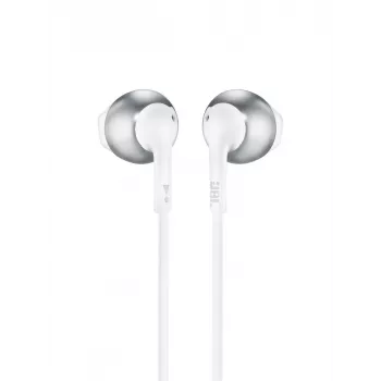 JBL Tune 205, vadu, 20 – 20000 Hz, zvani/mūzika, 14,3 g, austiņas, hroms, balta