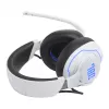 JBL Quantum 910P austiņas ar vadu un bezvadu savienojumu, galvas lentes tipa, spēlēm, USB Type-C, Bluetooth, zilas, baltas