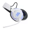JBL Quantum 910P austiņas ar vadu un bezvadu savienojumu, galvas lentes tipa, spēlēm, USB Type-C, Bluetooth, zilas, baltas