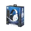 JBL Quantum 910P austiņas ar vadu un bezvadu savienojumu, galvas lentes tipa, spēlēm, USB Type-C, Bluetooth, zilas, baltas