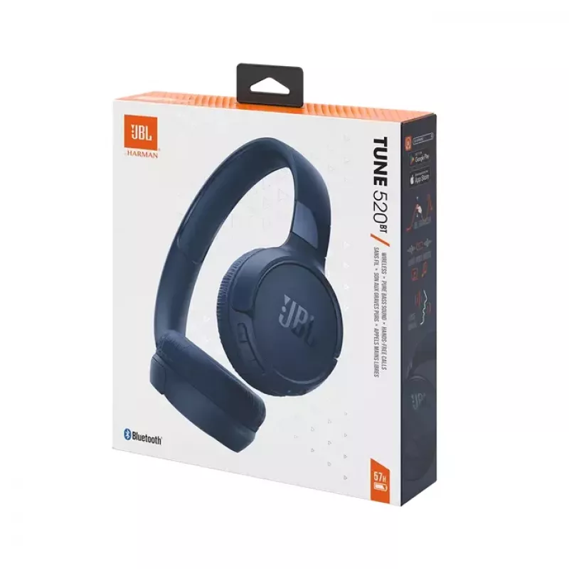 JBL Tune 520BT austiņas Bezvadu Galvas saite Zvani/Mūzika USB Type-C Bluetooth Zils
