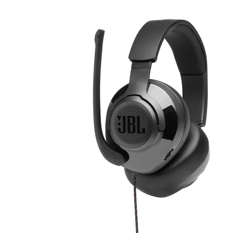 JBL Quantum 200 Melns, vadu, 20–20000 Hz, spēlēm, 248 g, austiņas, melnas