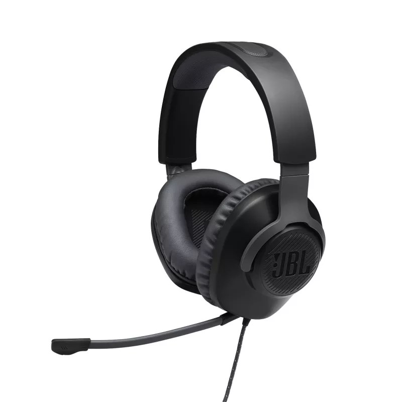JBL Quantum 100 Melns, vadu, spēlēm, 20 - 20000 Hz, 216 g, austiņas, melnas