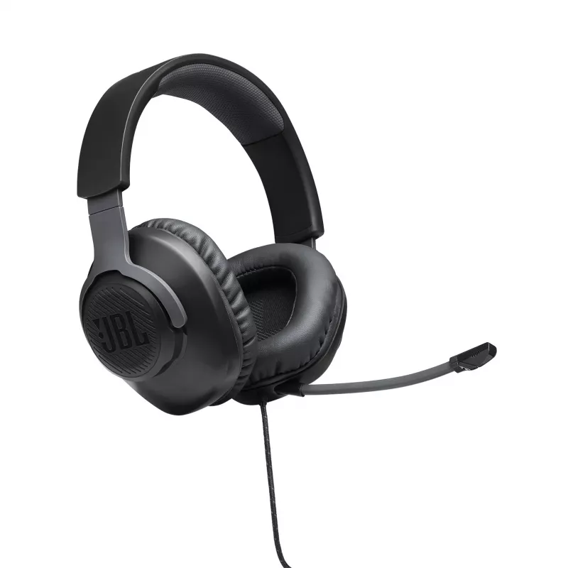 JBL Quantum 100 Melns, vadu, spēlēm, 20 - 20000 Hz, 216 g, austiņas, melnas