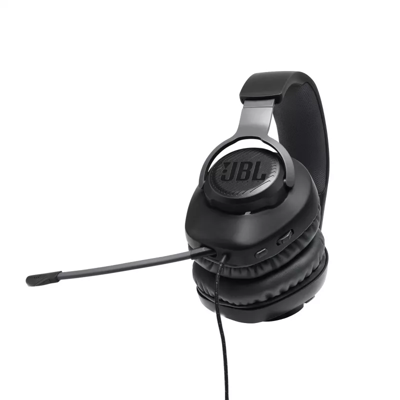 JBL Quantum 100 Melns, vadu, spēlēm, 20 - 20000 Hz, 216 g, austiņas, melnas