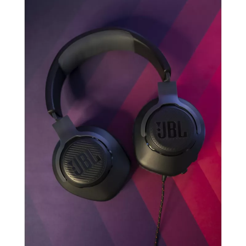 JBL Quantum 100 Melns, vadu, spēlēm, 20 - 20000 Hz, 216 g, austiņas, melnas