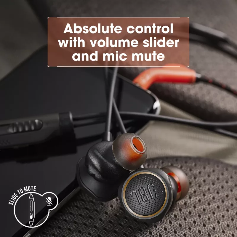JBL Quantum 50 Melns, vadu, 20 - 20000 Hz, spēlēm, 21 g, austiņas, melnas