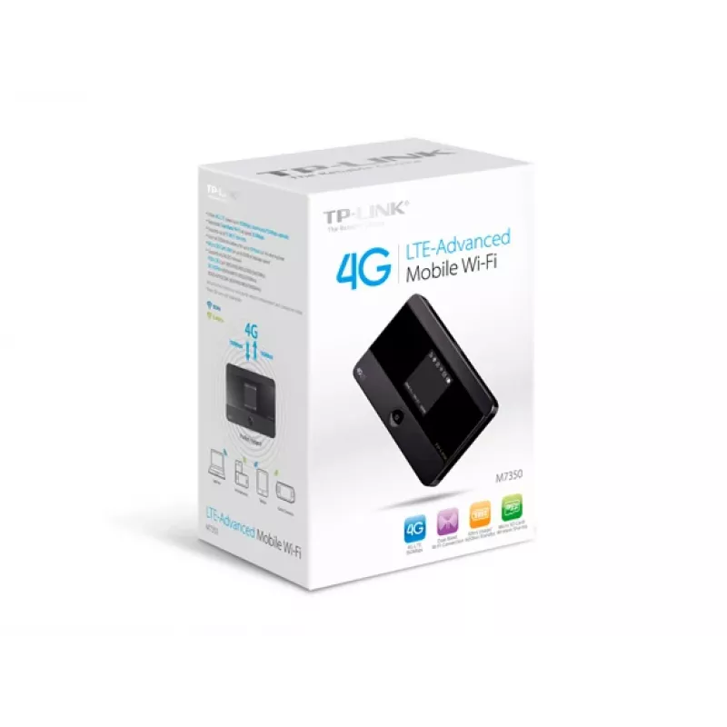 TP-Link 4G LTE mobilais Wi-Fi, mobilā tīkla aprīkojums, melns, portatīvs, 802.11b, 802.11g, Wi-Fi 4 (802.11n), 150 Mbit/s, 2,4 GHz
