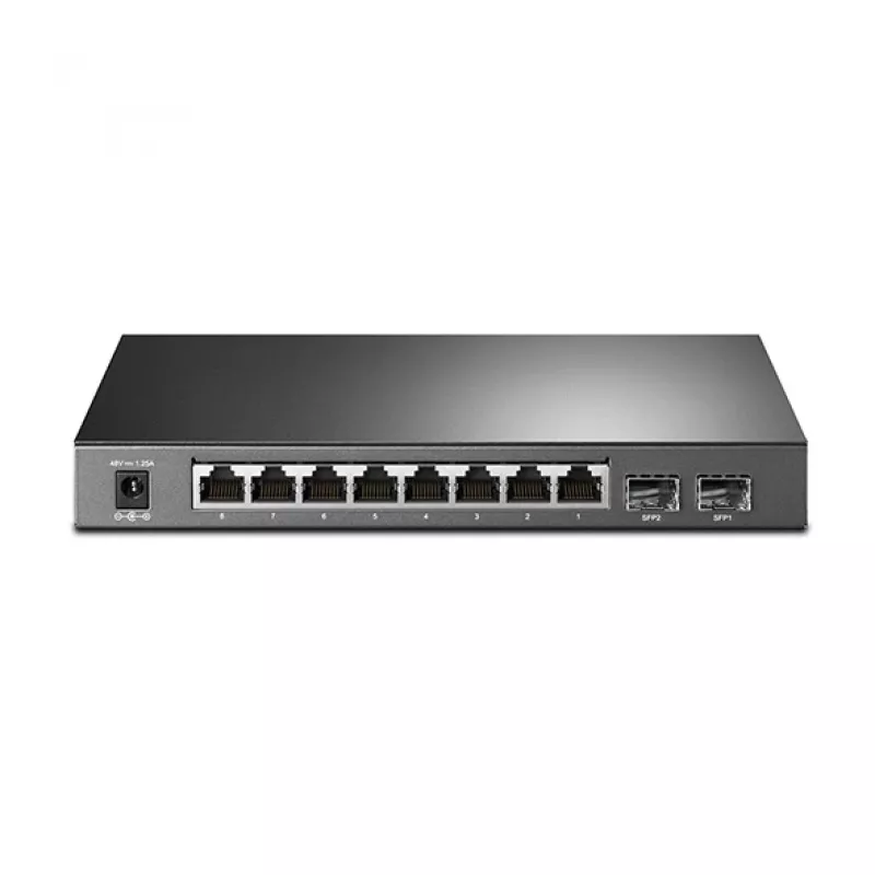 TP-Link JetStream 8 portu gigabitu viedais PoE slēdzis ar 2 SFP slotiem