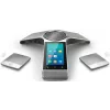IP konferences tālrunis Yealink CP960 — sudraba krāsā, pogas un skārienvadība, Micro-USB B un USB-A, 338×338×74 mm