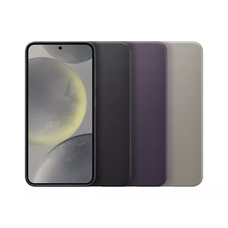 Samsung Galaxy S24 vegāniskās ādas maciņš Taupe Monochromatic