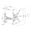 Montāžas svira Multibrackets M VESA Flexarm 360 II melna 75 100 200