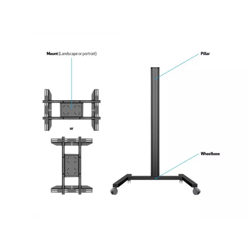 Multibrackets M Display Stand 180 Single Melns displeja statīvs