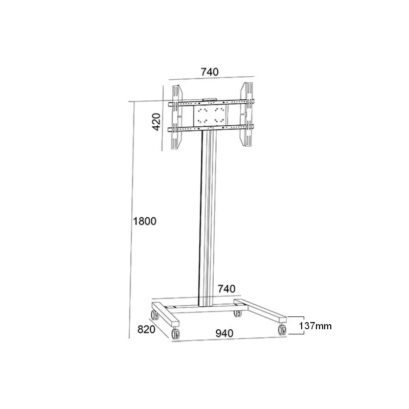 Multibrackets M Display Stand 180 Single Melns displeja statīvs