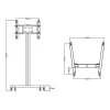 Multibrackets M Display Stand 180 Single Melns displeja statīvs