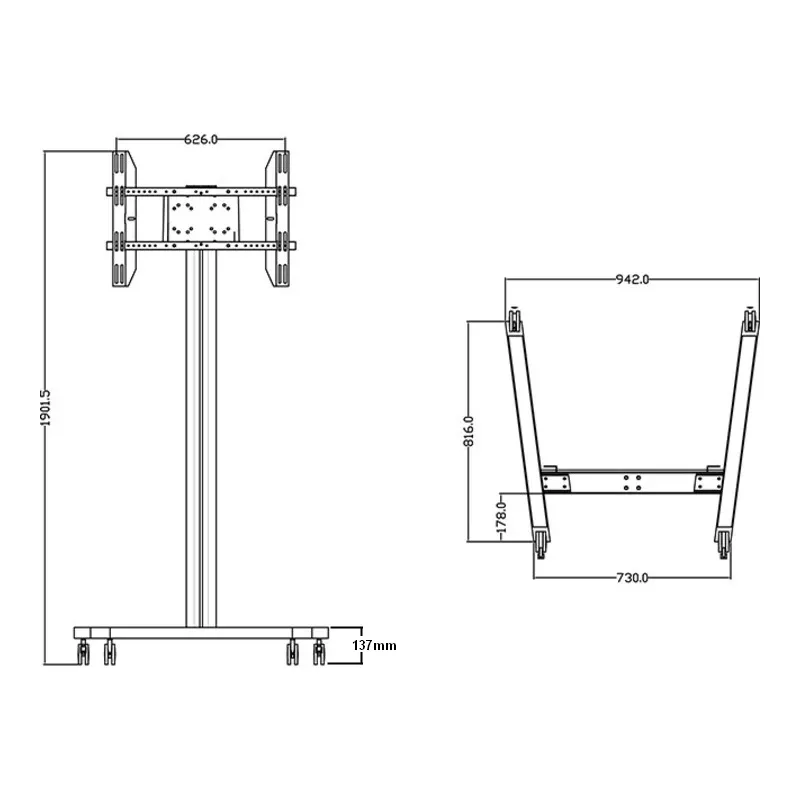 Multibrackets M Display Stand 180 Single Melns displeja statīvs