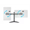Multibrackets M Deskstand Basic Dual, brīvi stāvošs, 16 kg, 38,1 cm (15 collas), 68,6 cm (27 collas), 100 x 100 mm, melns