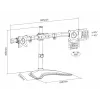 Multibrackets M Deskstand Basic Dual, brīvi stāvošs, 16 kg, 38,1 cm (15 collas), 68,6 cm (27 collas), 100 x 100 mm, melns