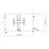 Multibrackets M motorizēts TV pacēlājs Large, 50 kg ietilpība, 37–65 collu ekrāni