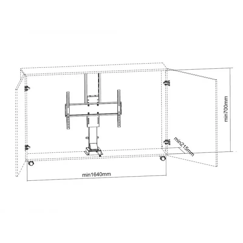 Multibrackets M motorizēts TV pacēlājs Large, 50 kg ietilpība, 37–65 collu ekrāni