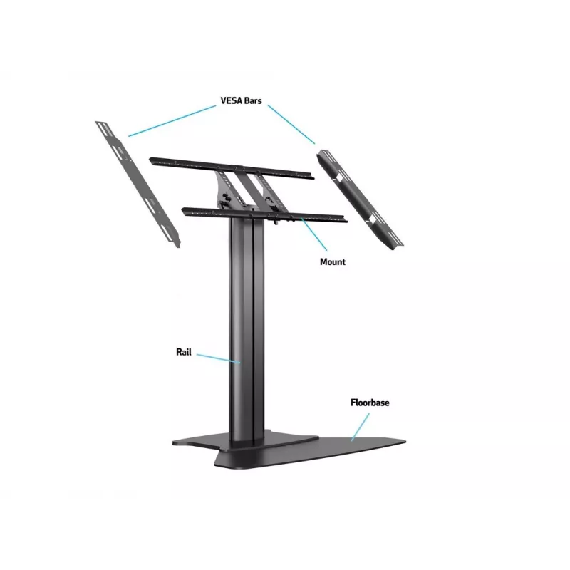 Multibrackets M Public Display Stand 110 HD Floorbase Single Melns