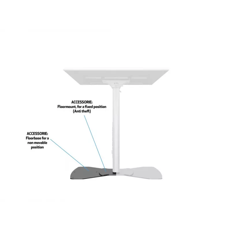 Multibrackets M Public Display Stand 110 HD Floorbase Single Melns