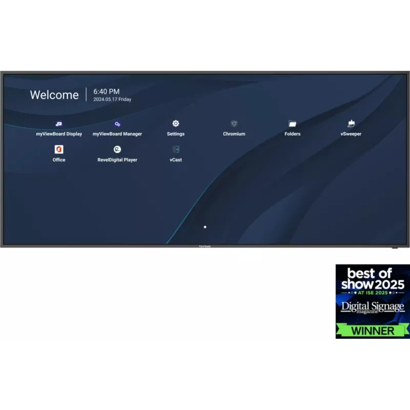 Viewsonic CDE105UW interaktīvā tāfele 2.67 m (105 collas) 5120 x 2160 pikseļi melna