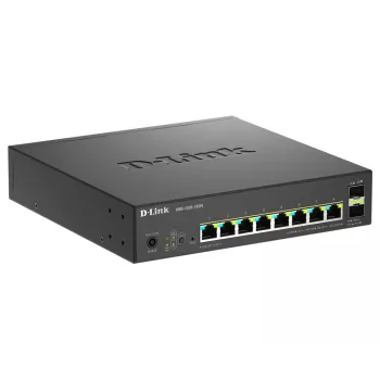 D-Link 10 portu vairāku gigabitu viedais pārvaldāmais PoE+ komutators ar 8 vairāku gigabitu 2.5G PoE un 2 10G SFP+ portiem