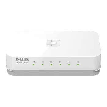 D-Link ES-1005C/E Nevadāms Fast Ethernet (10/100) galda slēdzis, balts