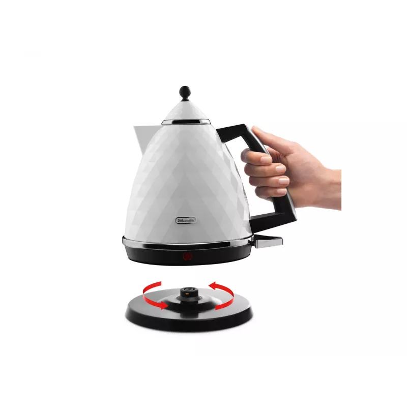 De’Longhi Brillante KBJ 2001.W elektriskā tējkanna 1,7 L 2000 W Balta