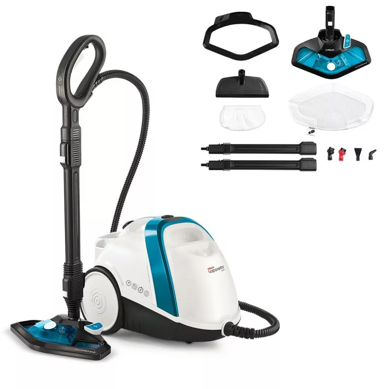 Polti Vaporetto Smart 100_B cilindriskais tvaika tīrītājs 1500 W zils, balts