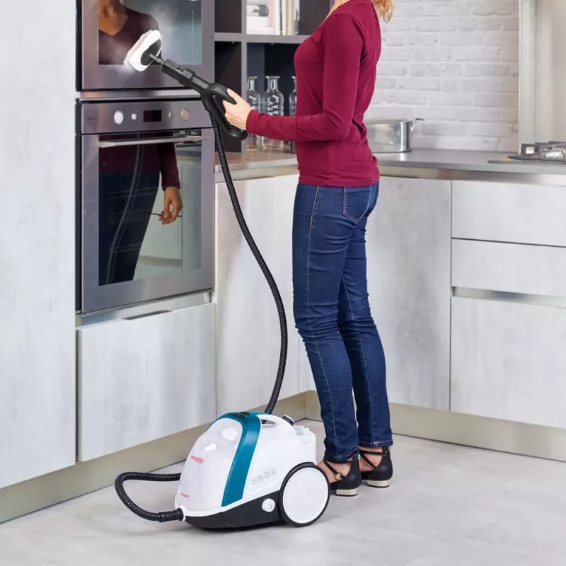 Polti Vaporetto Smart 100_B cilindriskais tvaika tīrītājs 1500 W zils, balts