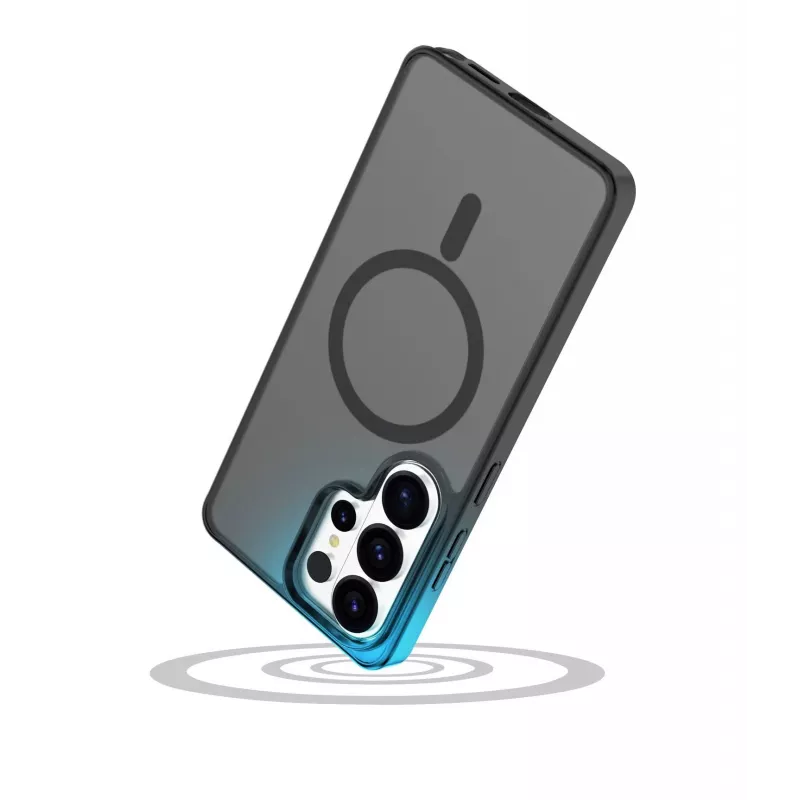Cellularline FROSTY MAG - Galaxy S26 Ultra daļēji caurspīdīgs vāciņš ar matētu apdari un krāsainām malām, saderīgs ar Qi2 ekosistēmu un magnētiskajiem piederumiem Samsung ierīcēm.