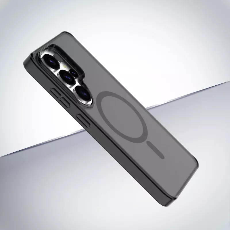 Cellularline FROSTY MAG - Galaxy S26 Ultra daļēji caurspīdīgs vāciņš ar matētu apdari un krāsainām malām, saderīgs ar Qi2 ekosistēmu un magnētiskajiem piederumiem Samsung ierīcēm.