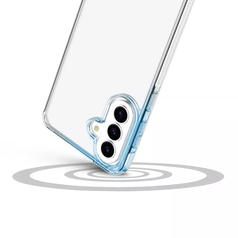 Cellularline Clear Protect - Galaxy A57 cietais futlāris ar gumijas malām