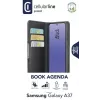 Cellularline Book Agenda 2 - Galaxy A37 Grāmatveida mākslīgās ādas maciņš ar magnētisko aizdari, statīva funkciju un RFID/NFC aizsardzību bezkontakta kartēm.