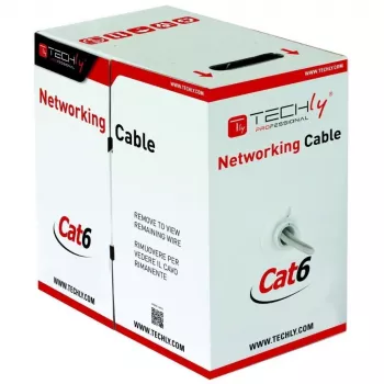 Techly ITP-C6F-FL tīkla kabelis pelēks 305 m Cat6 F/UTP (FTP)