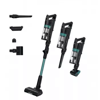 Hoover HF1P10PX 011 Stick vacuum baterija Dry Foam, Micro Bagless 0.7 L 165 W Melns, Turquoise 22 Ah