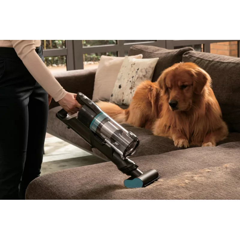 Hoover HF1P10PX 011 Stick vacuum baterija Dry Foam, Micro Bagless 0.7 L 165 W Melns, Turquoise 22 Ah