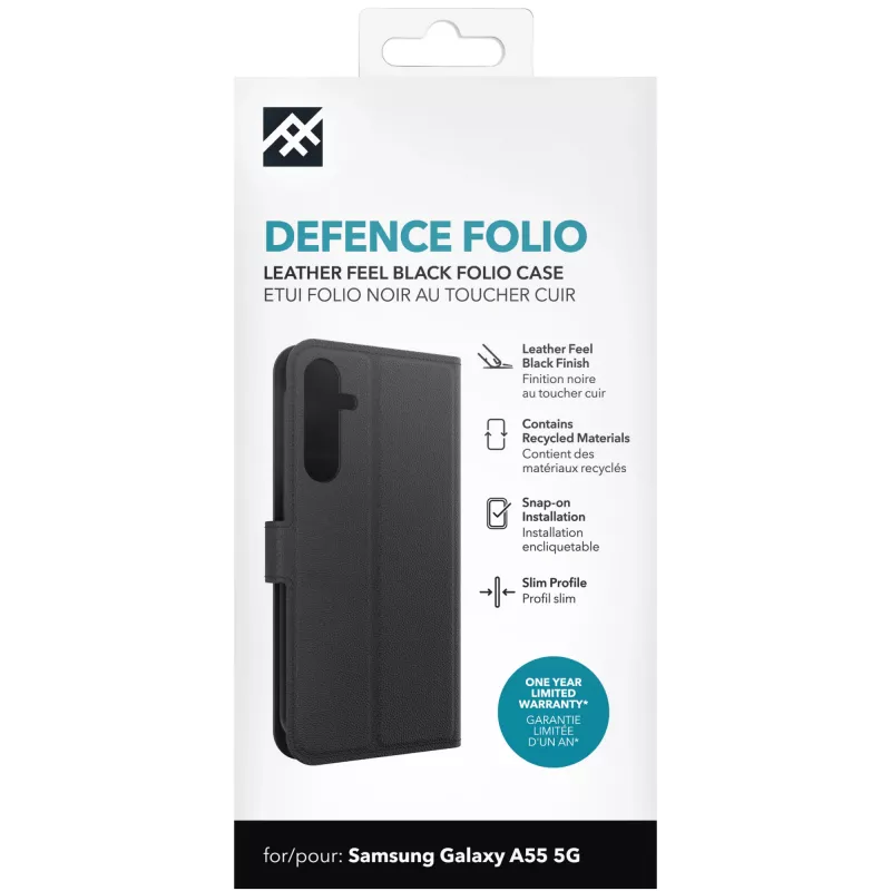 IFROGZ Defence Folio mobilā tālruņa maciņš 16,8 cm (6,6 collas) Melns