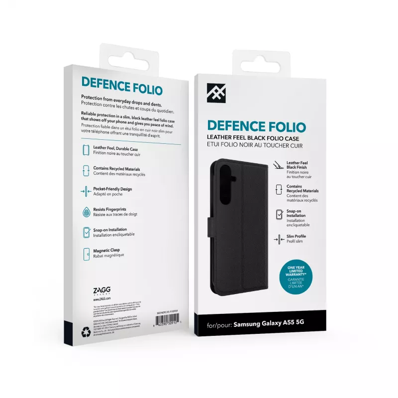 IFROGZ Defence Folio mobilā tālruņa maciņš 16,8 cm (6,6 collas) Melns