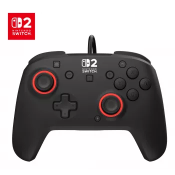 Vadu spēļu kontrolieris Turtle Beach Rematch priekš Nintendo Switch 2 — USB‑C, 3 m kabelis, Aizmugures poga, D‑paliktnis, Melns