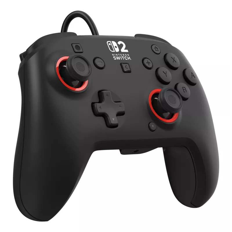 Vadu spēļu kontrolieris Turtle Beach Rematch priekš Nintendo Switch 2 — USB‑C, 3 m kabelis, Aizmugures poga, D‑paliktnis, Melns
