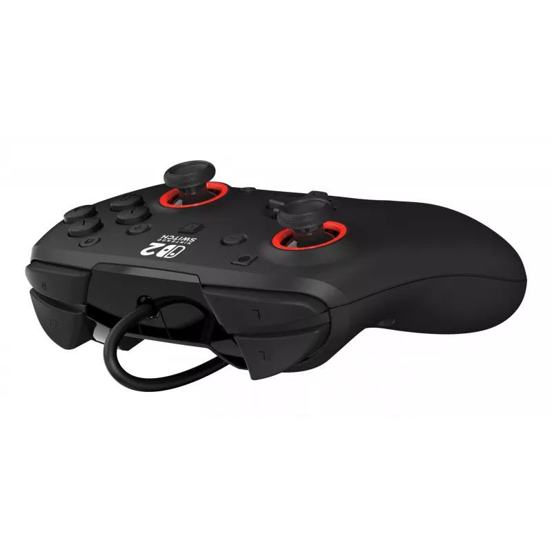 Vadu spēļu kontrolieris Turtle Beach Rematch priekš Nintendo Switch 2 — USB‑C, 3 m kabelis, Aizmugures poga, D‑paliktnis, Melns
