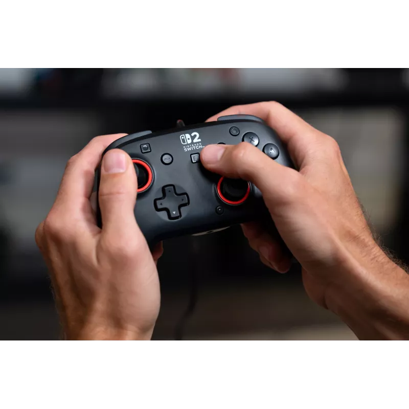 Vadu spēļu kontrolieris Turtle Beach Rematch priekš Nintendo Switch 2 — USB‑C, 3 m kabelis, Aizmugures poga, D‑paliktnis, Melns