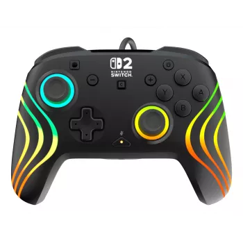 Gamepad Turtle Beach Afterglow Wave Melns vadu RGB kontrolieris Nintendo Switch / Switch 2, USB-C, 3 m kabelis